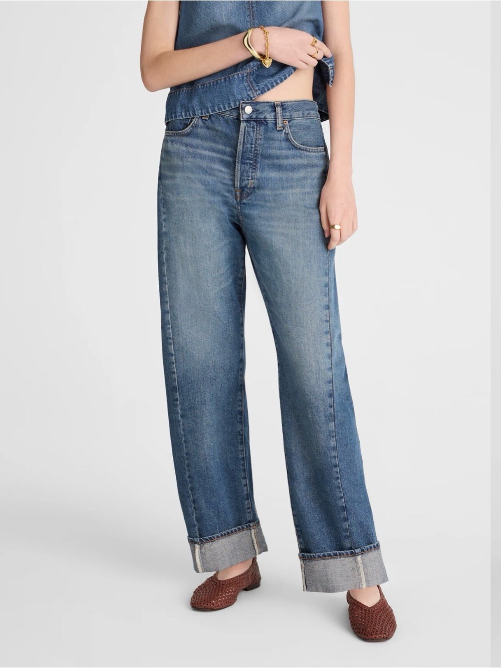 Madewell The Pieced Barrel-Leg Full-Length Jean